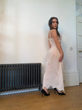 ARCHIVE - 1950s Cut Out Pink and Lace Tulle Nightdress-Dress-CIRCA VINTAGE LONDON