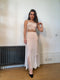 ARCHIVE - 1950s Cut Out Pink and Lace Tulle Nightdress-Dress-CIRCA VINTAGE LONDON