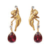 1950s Design Joseff Of Hollywood Gold Cherub Earrings