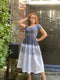 ARCHIVE: 1950s Harrods Grey Gradient Embroidered Dress