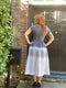ARCHIVE: 1950s Harrods Grey Gradient Embroidered Dress