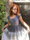 ARCHIVE: 1950s Harrods Grey Gradient Embroidered Dress