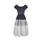 ARCHIVE: 1950s Harrods Grey Gradient Embroidered Dress