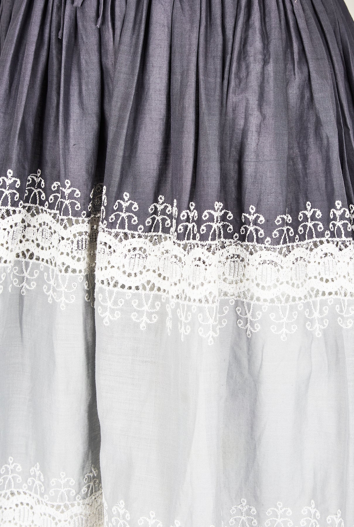 ARCHIVE: 1950s Harrods Grey Gradient Embroidered Dress