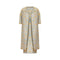 ARCHIVE: 1950s Jean Desses Blue and Gold Brocade Dress Suit