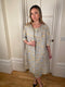 ARCHIVE: 1950s Jean Desses Blue and Gold Brocade Dress Suit