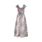 1950s Jenners Rose Print Organza Maxi Dress