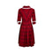 1950s Lou-Ette Red and Black Cotton Shirtwaister Dress