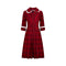 1950s Lou-Ette Red and Black Cotton Shirtwaister Dress