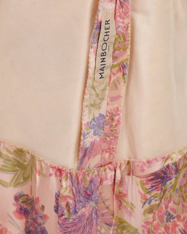 1950s Mainbocher Pale Pink Floral Silk Couture Dress-CIRCA VINTAGE LONDON