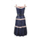 ARCHIVE: 1950s Navy Cotton Swiss-Dot Lace Dress with Matching Shawl