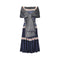 ARCHIVE: 1950s Navy Cotton Swiss-Dot Lace Dress with Matching Shawl