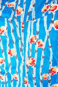 1950s Kittiwake Rose Print Cotton Smocked Swimsuit