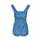 1950s Kittiwake Rose Print Cotton Smocked Swimsuit