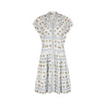 ARCHIVE: 1950s Rose Print V-Neck Shirt-Waister Dress