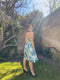 1950s Silk Floral Dress with Scarf-Dress-CIRCA VINTAGE LONDON