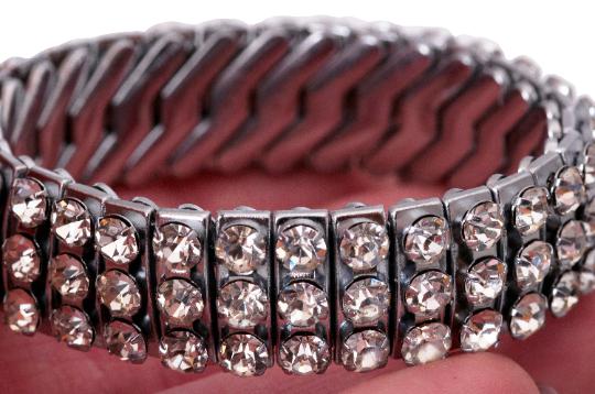 1950s Sonata Articulated Stretch Diamante Bracelet