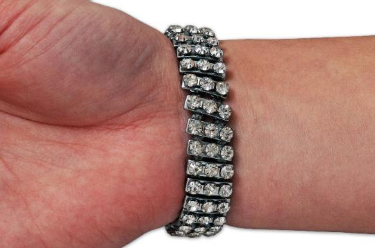 1950s Sonata Articulated Stretch Diamante Bracelet