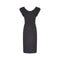 1950s Wool and Satin Applique-Work Shift Dress
