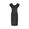 1950s Wool and Satin Applique-Work Shift Dress
