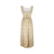 ARCHIVE: 1950s Golden Yellow Floral Jacquard Dress with Train
