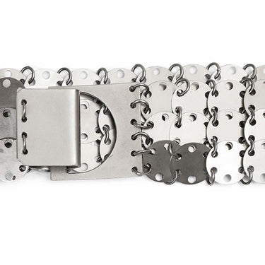 ARCHIVE - 1960/ 1970s Paco Rabanne Futuristic Metal Disc Chain Belt