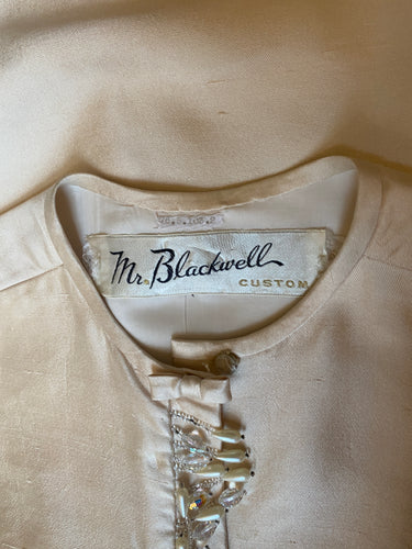 ARCHIVE: 1960’s Mr Blackwell Ivory Silk Jacket
