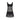 ARCHIVE - 1960s Gerald McCann Black Satin and Floral Lace Cutout Dress