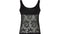 1960s Gerald McCann Black Satin and Floral Lace Cutout Dress