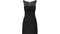 1960s Black Crepe and Georgette Column Dress