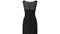 1960s Black Crepe and Georgette Column Dress