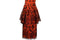 1960s Diana Floral Black and Orange Flock Print Dress