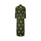 1960s Green Oriental Heavy Silk Floral Full Length Dress