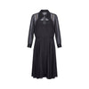 1960s Jacqueline Godard Couture Black silk Chiffon Dress Ensemble