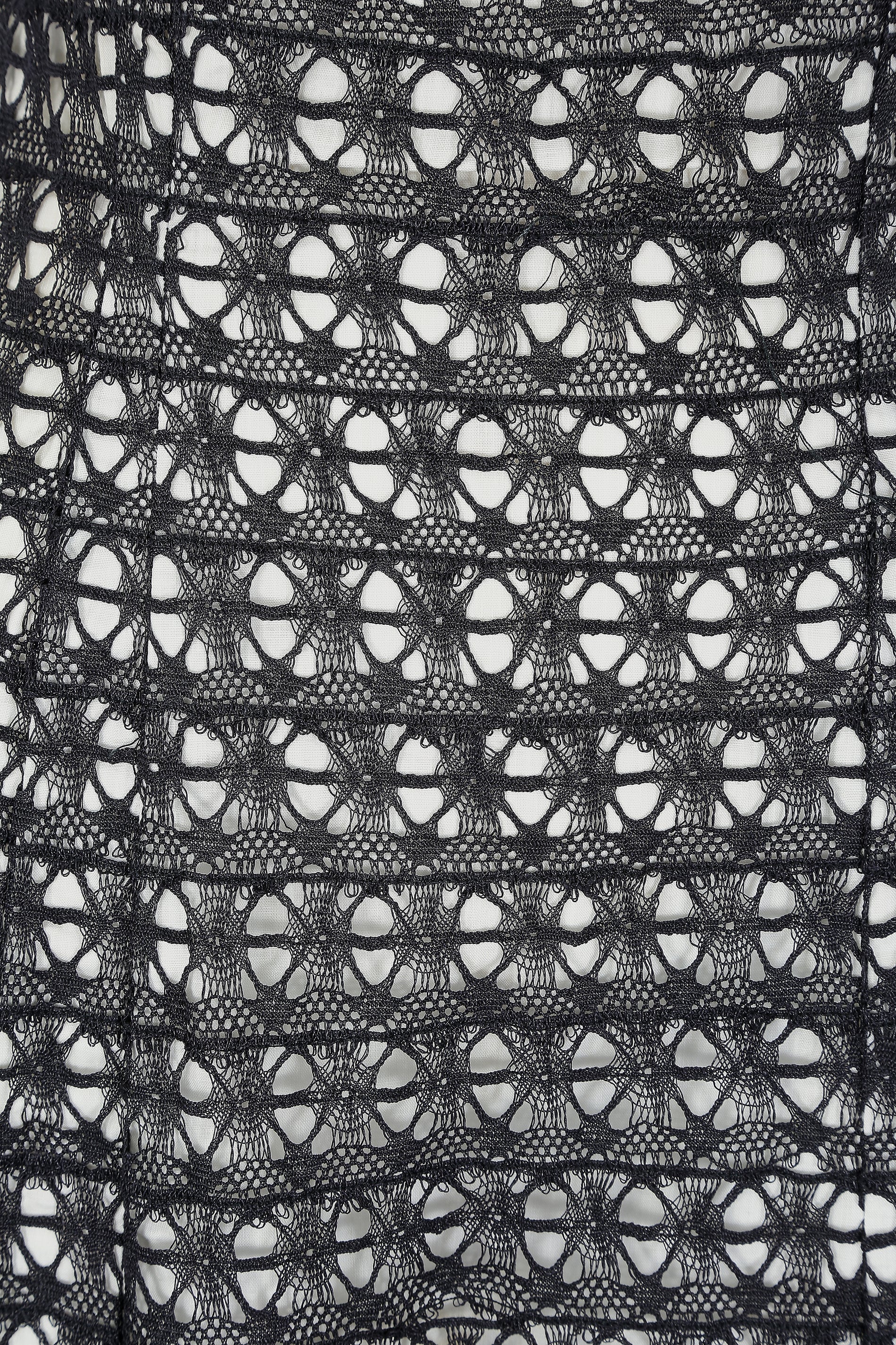 ARCHIVE - 1950s Monochrome Latticework Lace Dress
