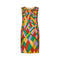 1960s Novelty Stained Glass Window Shift Dress