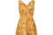 1960s Bright Feather Print and Gold Lame Dress