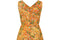 1960s Bright Feather Print and Gold Lame Dress