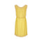 1960s French Couture Yellow Silk Chiffon Sequin Beaded Dress