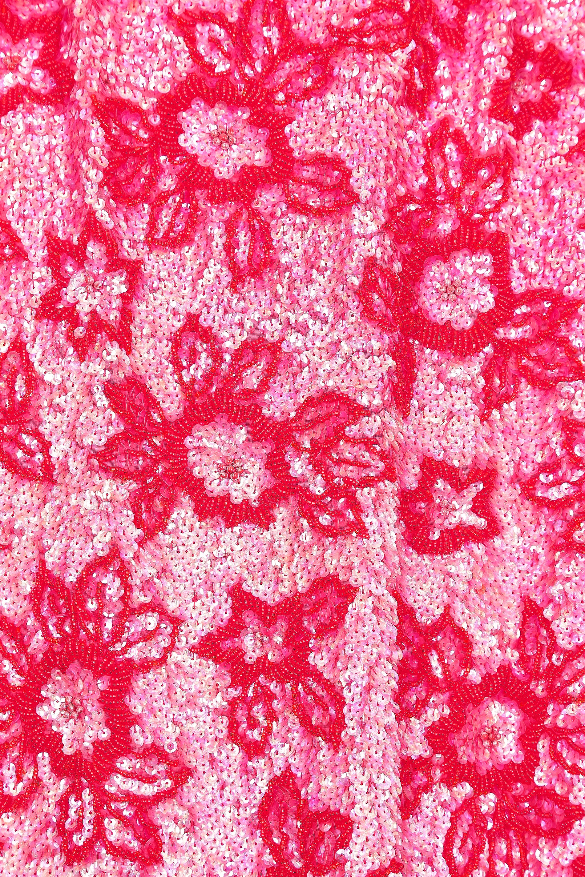 ARCHIVE - 1960s Bruce Arnold Red Sequin and Beaded Gown
