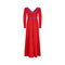 1969 Rudi Gernreich Red and Purple Wool Maxi Dress