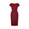 ARCHIVE - 1960s Sambo Fashions Burgundy Oriental Jacquard Print Dress