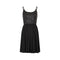 1960s Black Sequin Bodice and Georgette Dress