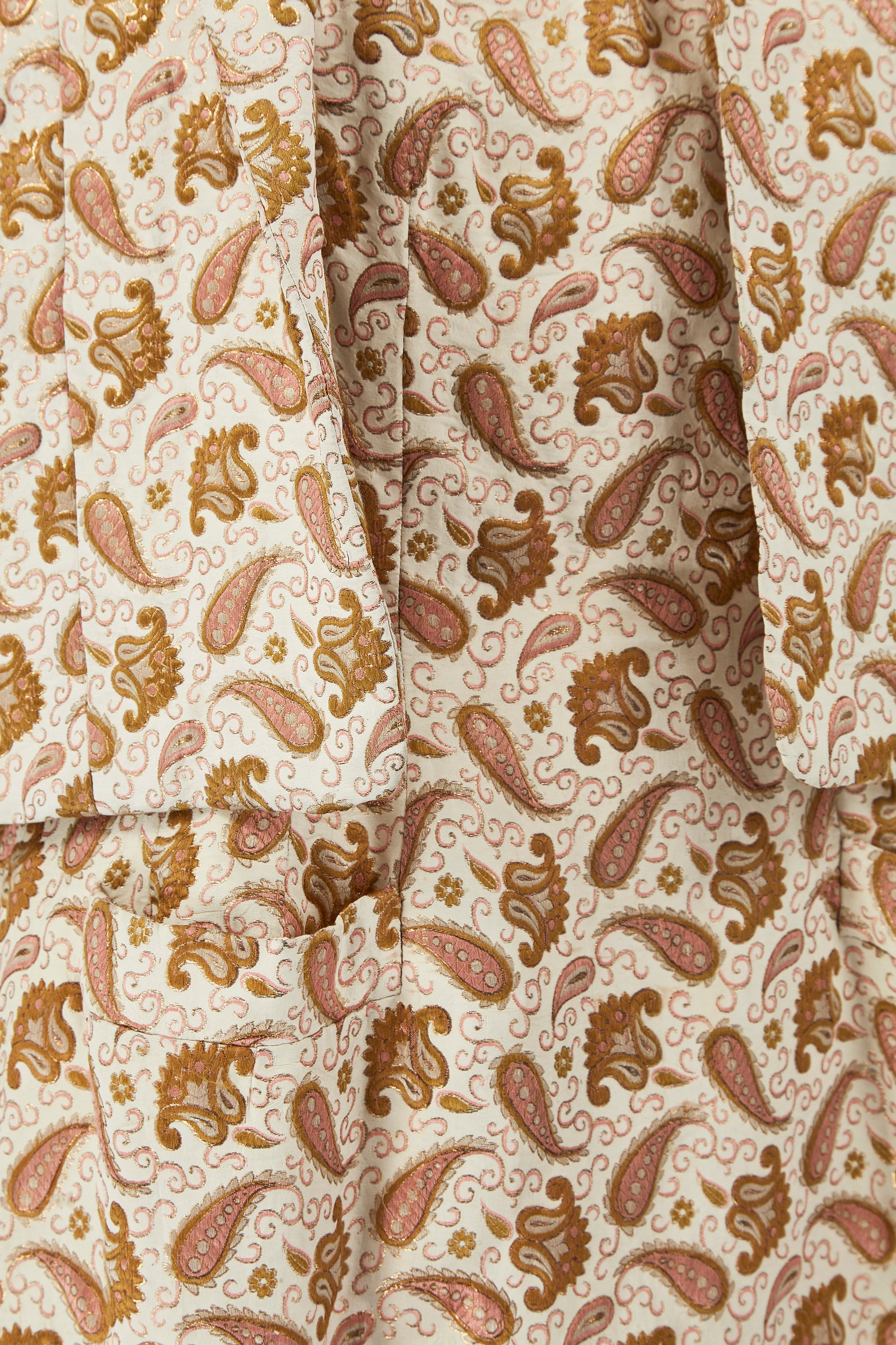 1954 Pierre Balmain Haute Couture Silk Brocade Dress and Jacket Suit
