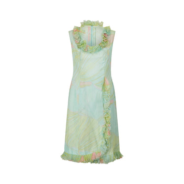 ARCHIVE - 1960s Pastel Silk Chiffon Shift Dress