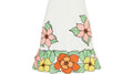 1960s White Linen Mod Dress with Large Floral Appliques