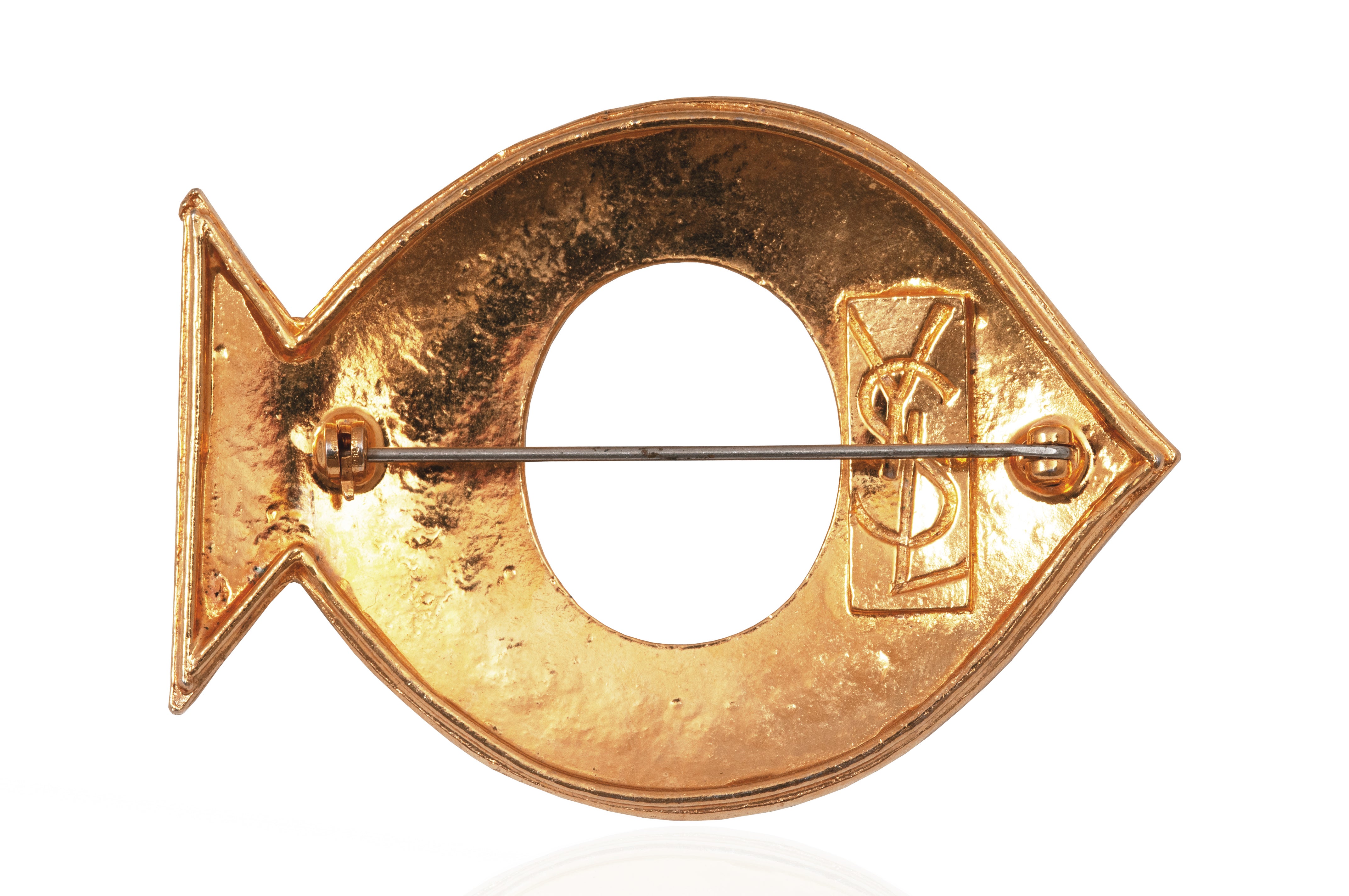 ARCHIVE: 1960s Yves Saint Laurent Gold Fish Brooch