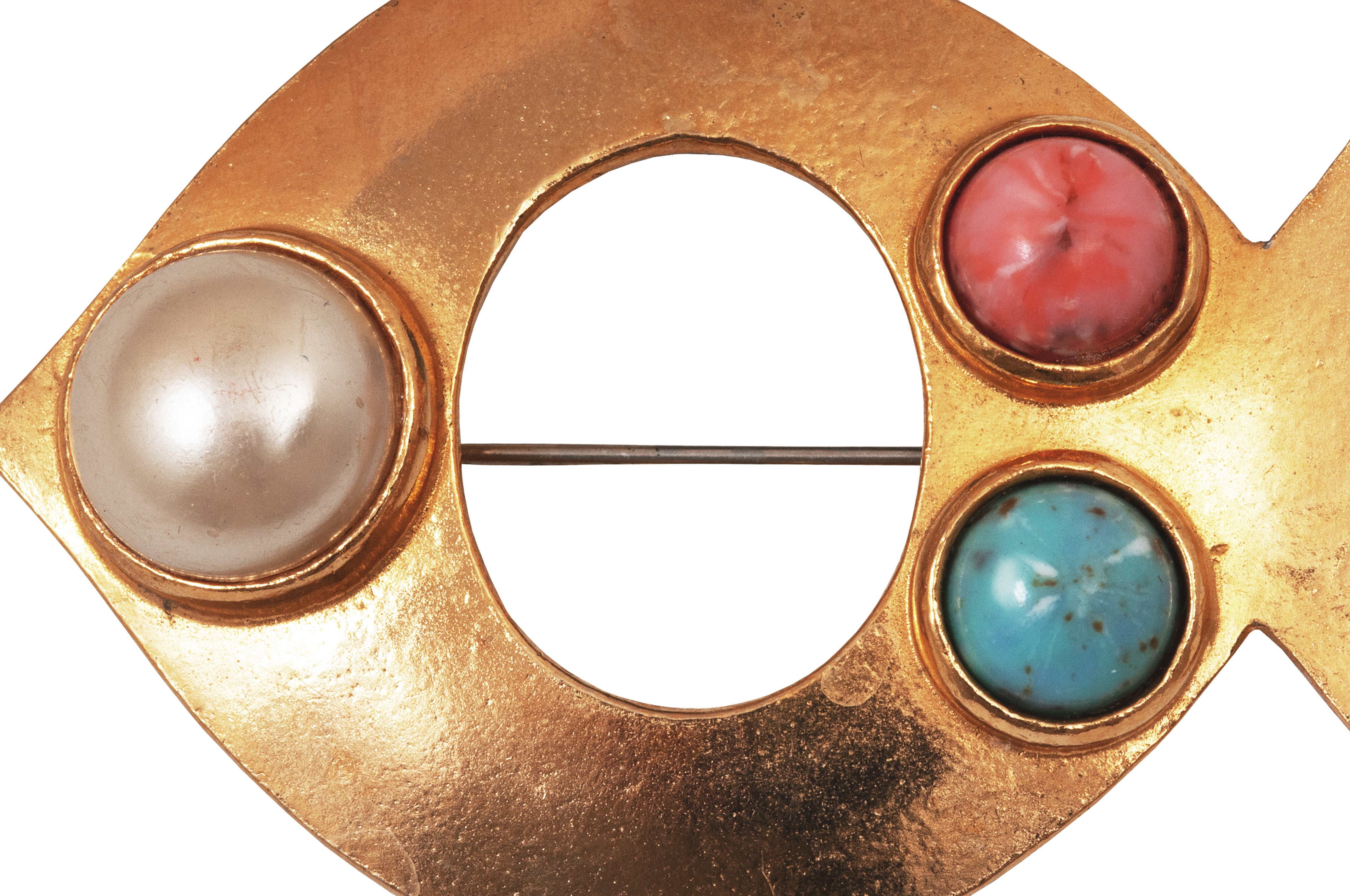 ARCHIVE: 1960s Yves Saint Laurent Gold Fish Brooch