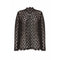 1960s Black Lace Scalloped Jacket With Rose Design