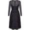 1960s Black Organza Dress With Ribbon Work